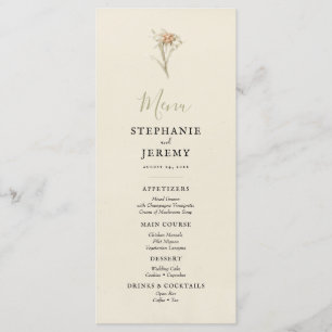 Edelweiss Vintage Floral Menu