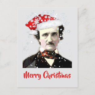 Edgar Allan Poe Carte de voeux de Noël Casquette F