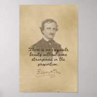 Edgar Allan Poe Citation - Exquise Affiche de beau
