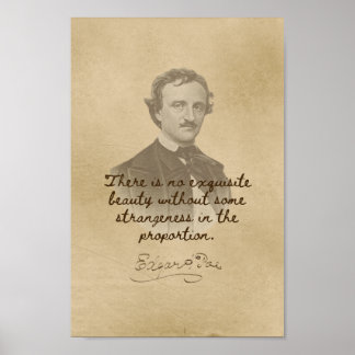 Edgar Allan Poe Citation - Exquise Affiche de beau