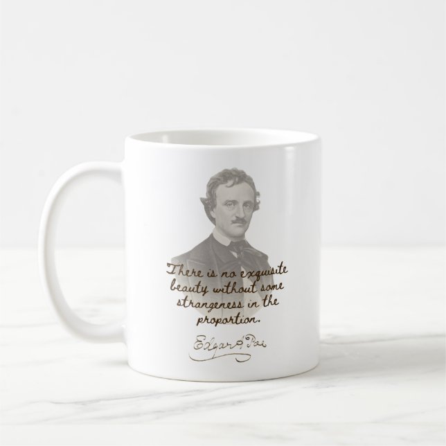 Edgar Allan Poe Citation Mug - Beauté exquise (Gauche)
