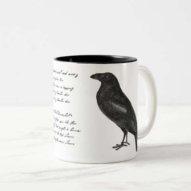 Edgar Allan Poe "Corbeau" Mug (Devant droit)