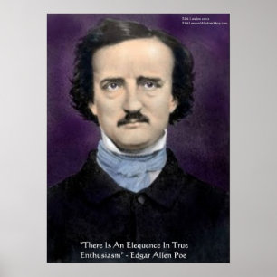Edgar Allan Poe "Enthousiasme" Affiche de citation