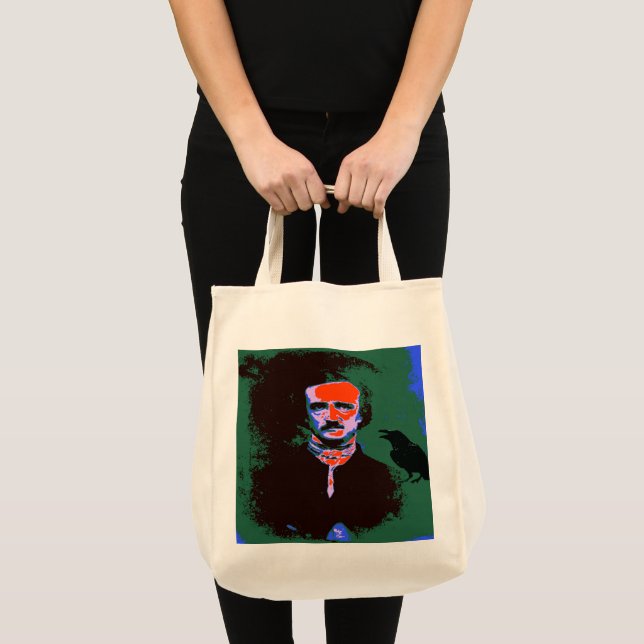 Edgar Allan Poe Pop Art Grand Sac fourre-tout (Devant (produit))