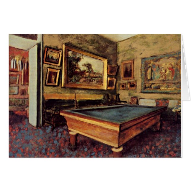 Edgar Degas, La salle de billard (Devant horizontal)