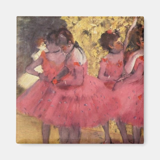 Edgar Degas The Pink Dancers Magnet (Devant)