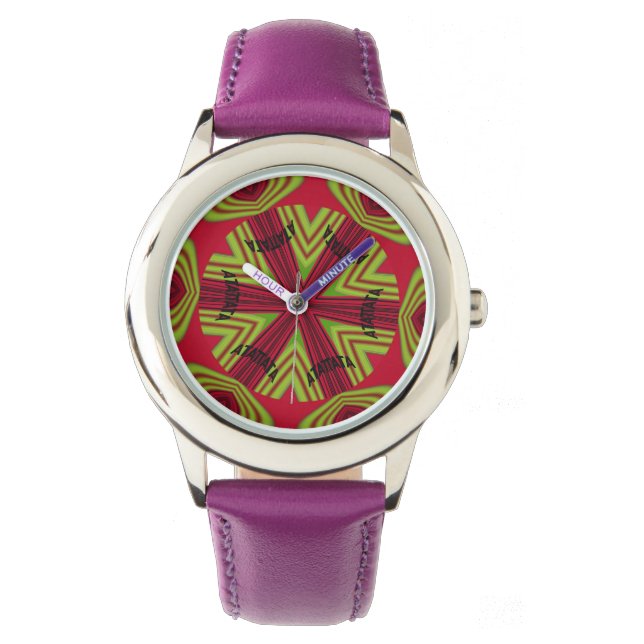 Edgy Kaleidoscope Bel Mélange de Montre Violette (devant)