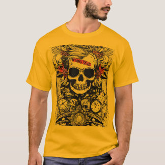 Edgy Skull Print T-Shirt Bold et unique graphique