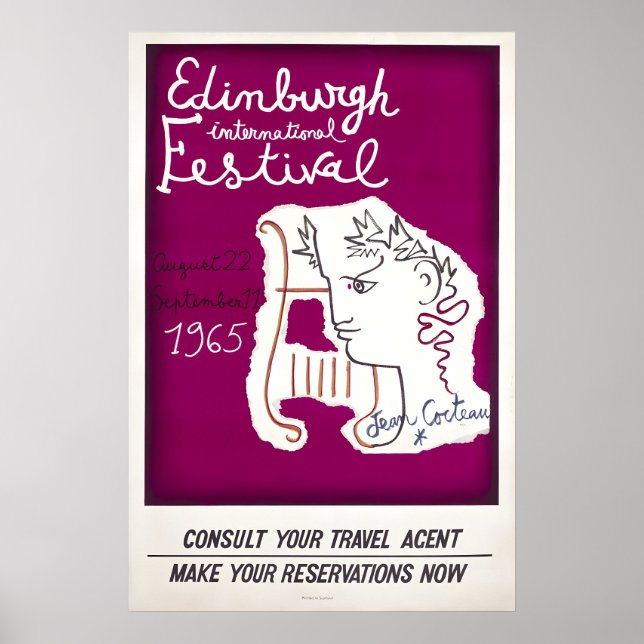 Edinburgh Festival Vintage Poster Prints (Devant)