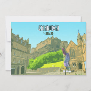 Edinburgh Scotland Castle Royaume-Uni Vintage