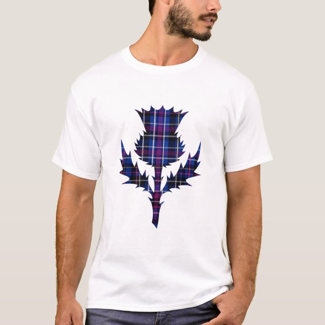 Edinburgh tartan thistle T-Shirt (Devant)