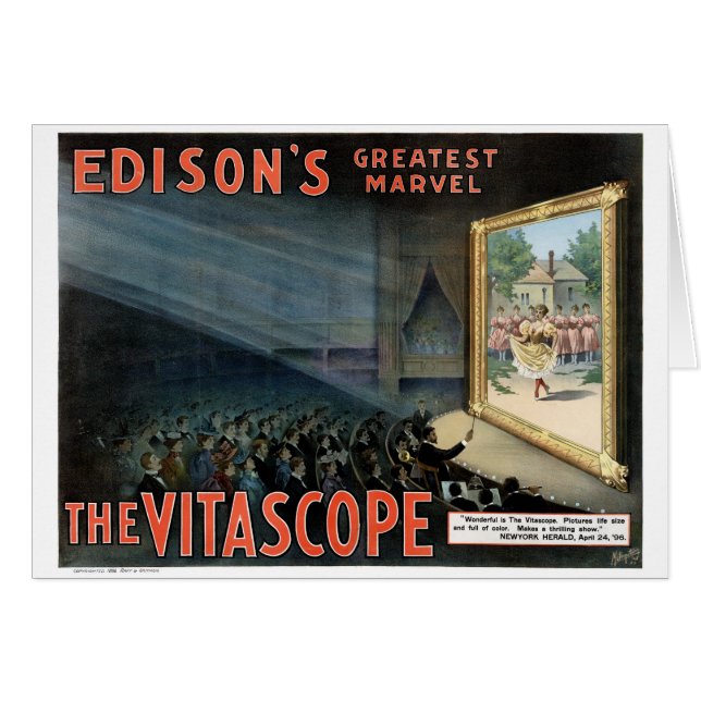 Edison le poster vintage reconstitué de Vitascope (Devant horizontal)