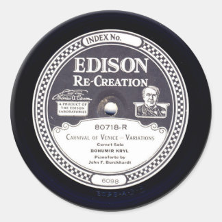 EDISON Re-Création mini phonographe autocollants