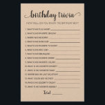 Editable Birthday trivia Jeu de fête d'anniversair<br><div class="desc">Achetez ce jeu monochrome modifiable et profitez de la haute qualité Anniversaire trivia Comment connaissez-vous bien la carte garçon Anniversaire pour votre événement! C'est un modèle de jeu,  Vous pouvez changer les questions comme vous le souhaitez! Conception papier Kraft.</div>