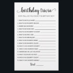 Editable Birthday trivia Jeu de fête d'anniversair<br><div class="desc">Achetez ce jeu monochrome modifiable et profitez de la haute qualité Anniversaire trivia Comment connaissez-vous bien la carte garçon Anniversaire pour votre événement! C'est un modèle de jeu,  Vous pouvez changer les questions comme vous le souhaitez! Design noir et blanc.</div>