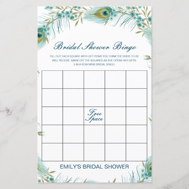 Editable Bridal Bingo Bridal Shower Game PRINTED (Devant)