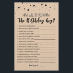 Editable Comme vous connaissez bien le garçon d'an<br><div class="desc">Achetez ce jeu éditable et profitez de la haute qualité Que savez-vous bien la carte fille anniversaire pour votre événement! C'est un modèle de jeu,  Vous pouvez changer les questions comme vous le souhaitez! Conception papier Kraft.</div>