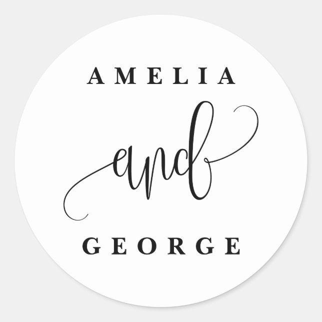 ÉDITABLE COULEUR Mariage Favoriser Stickers #LCC (Devant)