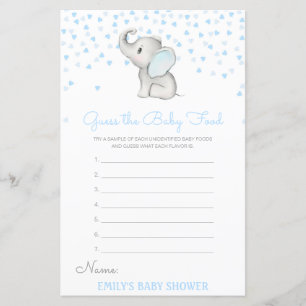Editable Guess the Baby Food Baby shower Game