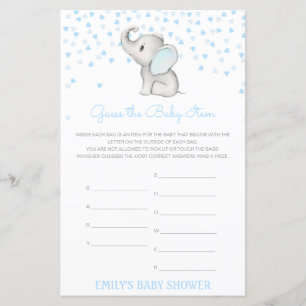 Editable Guess the Baby Item Baby shower Jeu