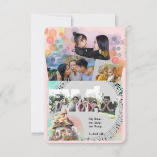 Editable Happy Family Carte photo