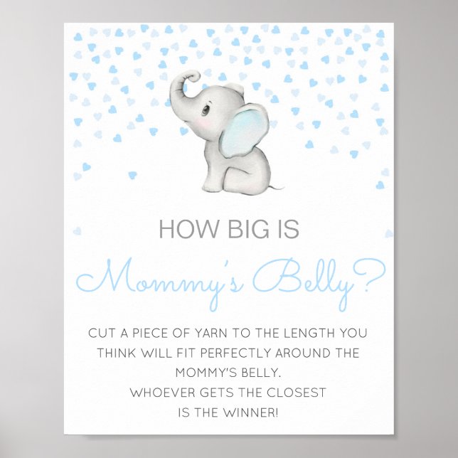 Editable How Big is Mommy's Belly Game Poster (Devant)