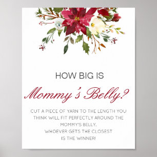 Editable How Big is Mommy's Belly Game Poster