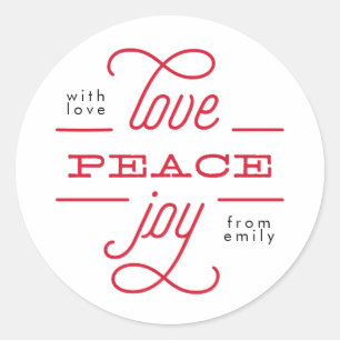 éditable LOVE PEACE JOY to you Sticker de vacances