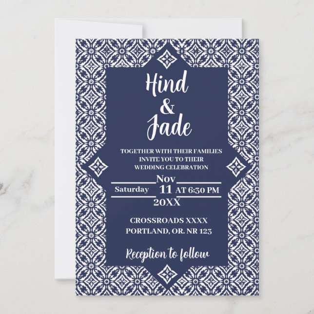 Editable Mexican Wedding Invitation 5 (Devant)