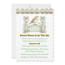 Editable Neutral Vintage Baby Shower Invitation