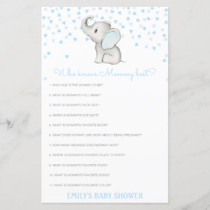 Editable Qui Connaît Maman Meilleur Baby shower Je