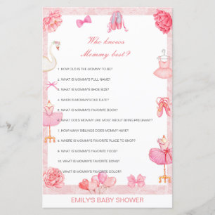 Editable Qui Connaît Maman Meilleur Baby shower Je