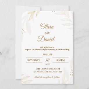 Editable Romantic Wedding Invitation 