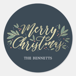 ÉDITABLE Sticker de Noël de couleur vive