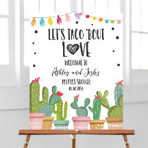 Éditable Taco Bout Love Affiche de bienvenue Coupl