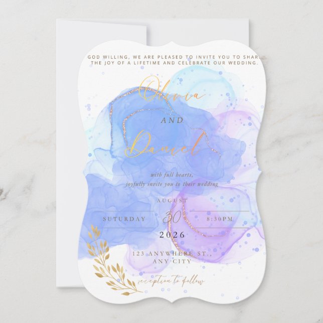 Editable wedding invitation design file (Devant)