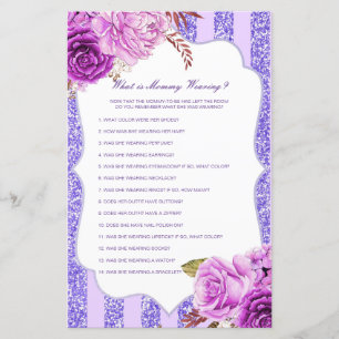 Editable What is maman Wear Baby shower Game