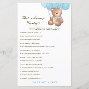 Editable What is maman Wear Baby shower Game
