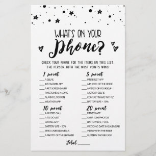 Editable What's on your phone Bridal Party jeu