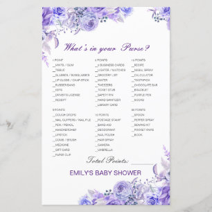 Editable What's on your Purse Bridal, Baby shower
