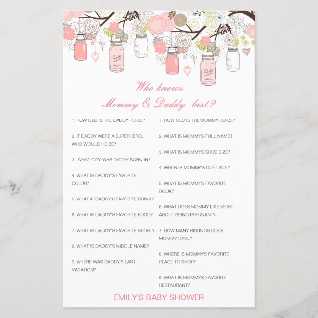 Editable Who Knows Maman et papa Best (Devant)