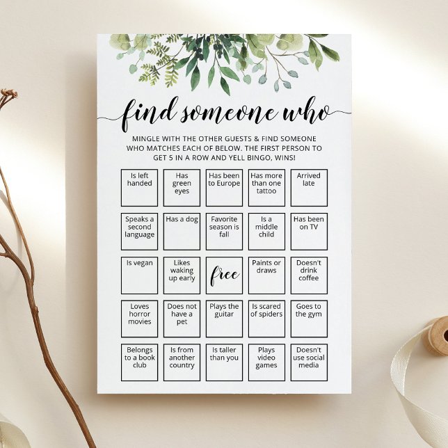 Editer Trouver Quelqu'Un Qui Joue Carte De Jeu De  (Créateur téléchargé)