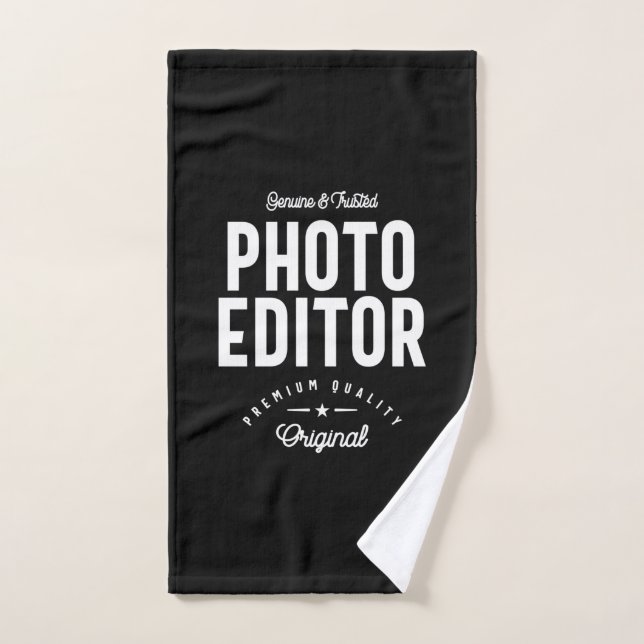 Éditeur photo Titre du travail Cadeau (Serviette à main)