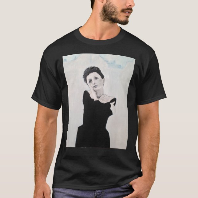 Edith Piaf Peinture Portrait T-shirt classique (Devant)