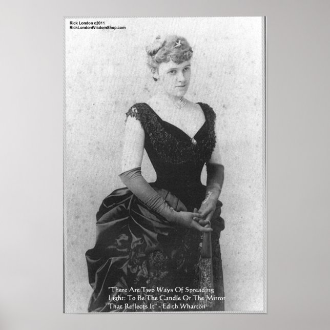 Edith Wharton "Spreading Light" Quote Posters (Devant)