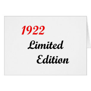 Édition 1922 limitée