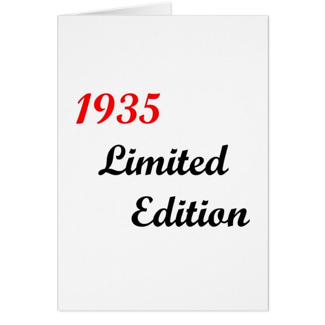 Édition 1935 limitée (Devant)
