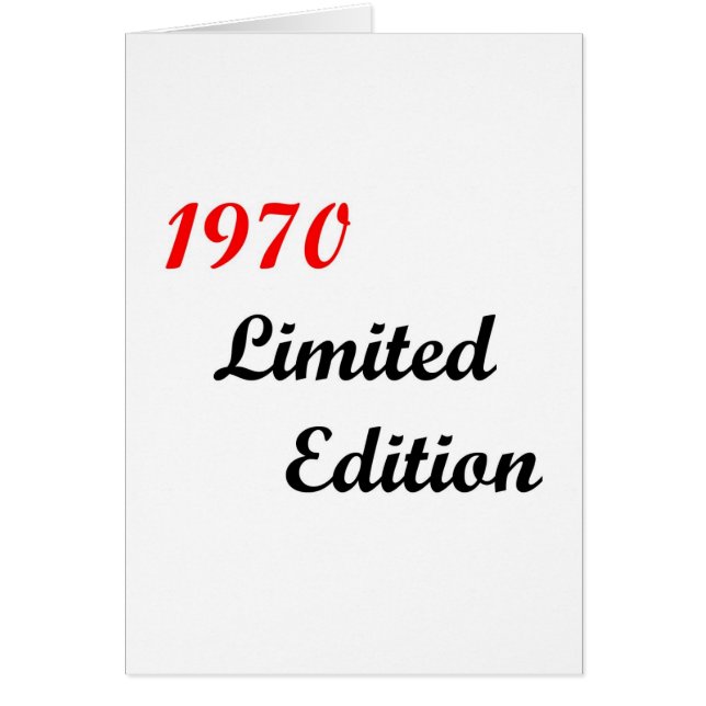 Édition 1970 limitée (Devant)