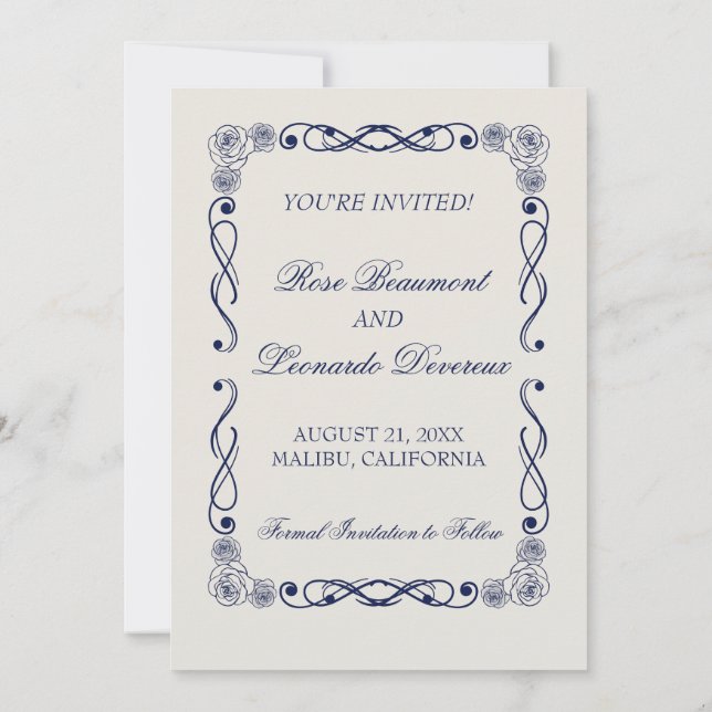 Édition moderne pour carte "Save the Date" | Éléga (Dos)