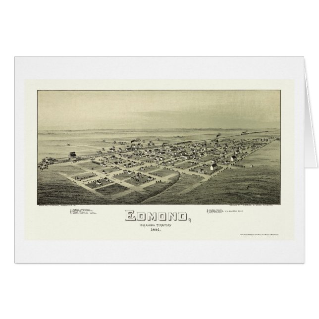 Edmond, carte panoramique d'OK - 1891 (Devant horizontal)